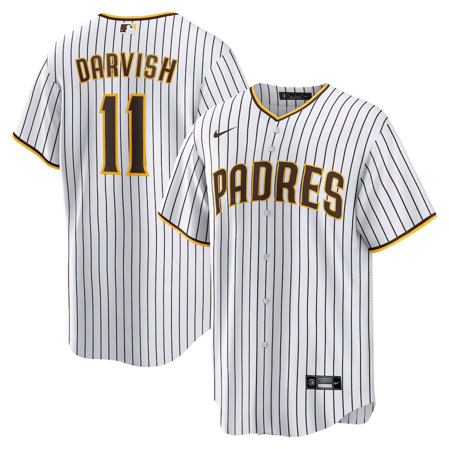 Men San Diego Padres #11 Yu Darvish Nike White Home Replica Player MLB Jersey->san diego padres->MLB Jersey
